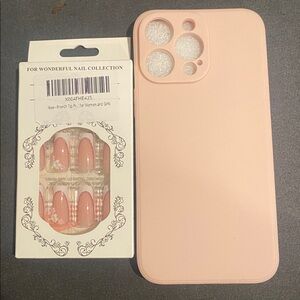 Soft Rubber IPhone Case - 15 Pro Max +Press on Nails